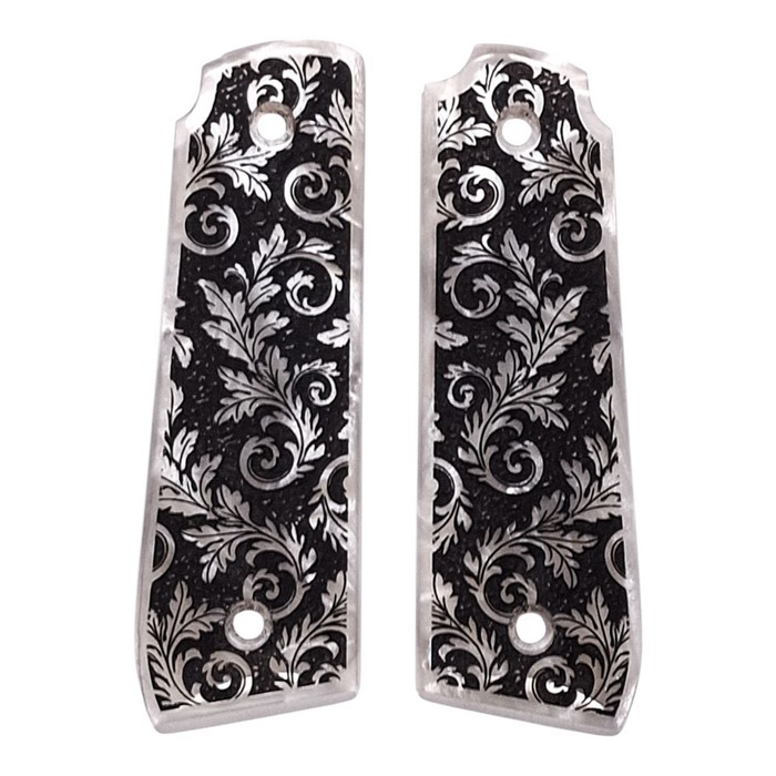 Pearl Floral Scroll Ruger Mark IV 22/45 Grips