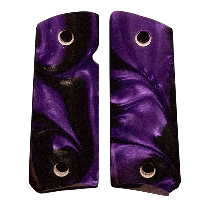 CLEARANCE-Purple & Black Pearl 1911 Grips (Compact)