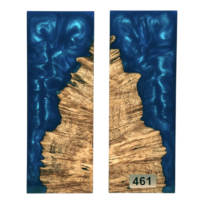 Amboyna Burl & Blue Pearl Scales #461