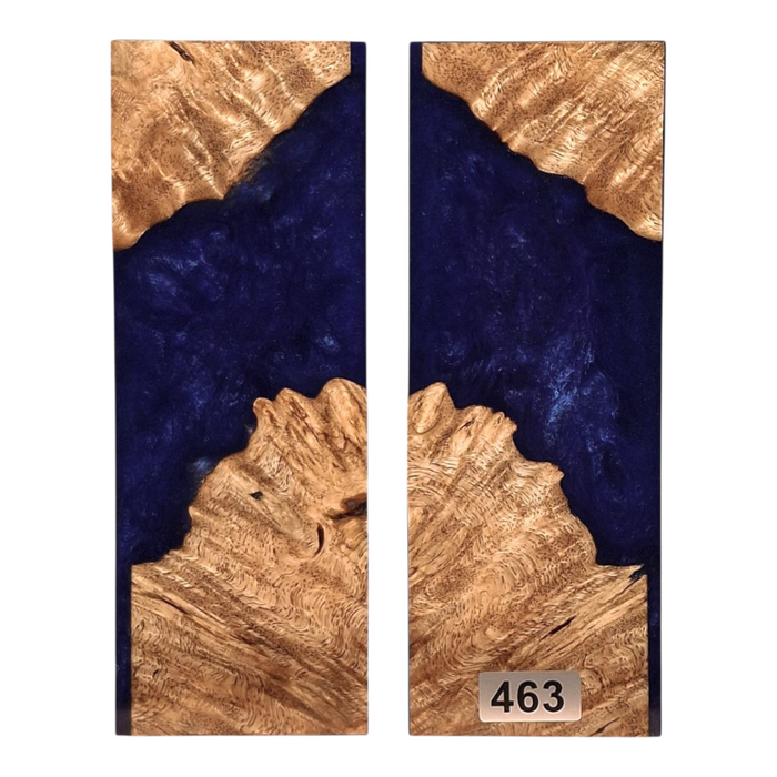 Amboyna Burl & Denim Blue Pearl Scales #463
