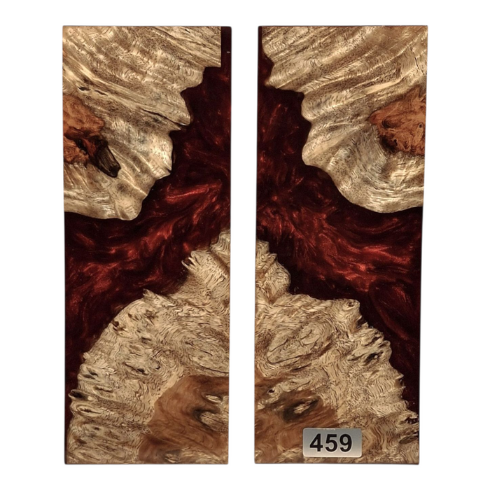 Amboyna Burl & Red Pearl Scales #459