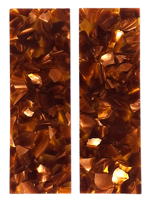 Transparent Amber & Copper Terrazzo Pearl Scale Sets