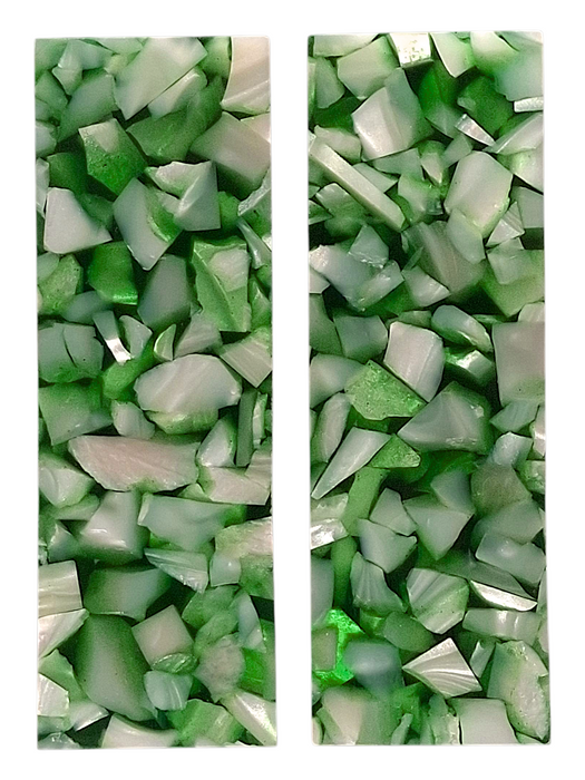 Transparent Green & White Terrazzo Pearl Scale Sets