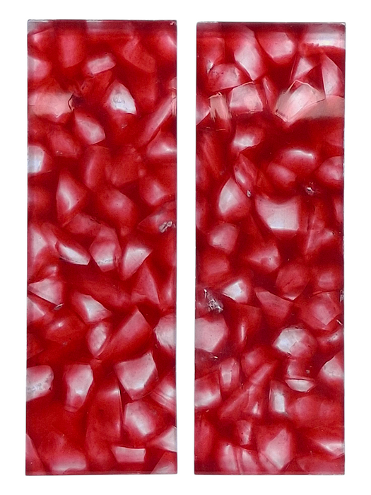 Transparent Red & Clear Terrazzo Pearl Scale Sets