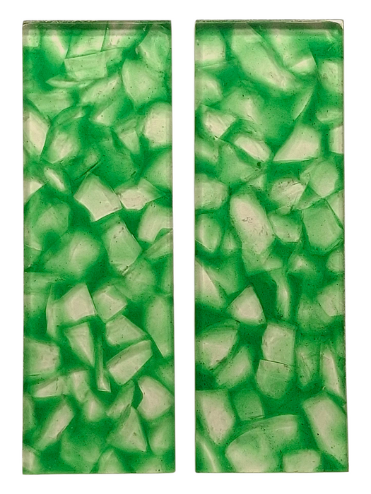 Transparent Green & Clear Terrazzo Pearl Scale Sets