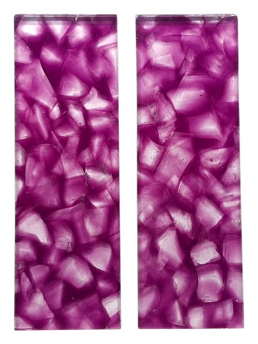 Transparent Purple & Clear Terrazzo Pearl Scale Sets