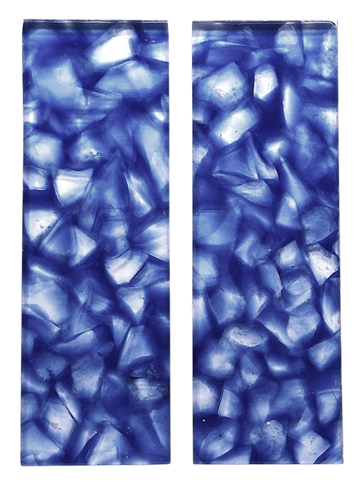 Transparent Blue & Clear Terrazzo Pearl Scale Sets