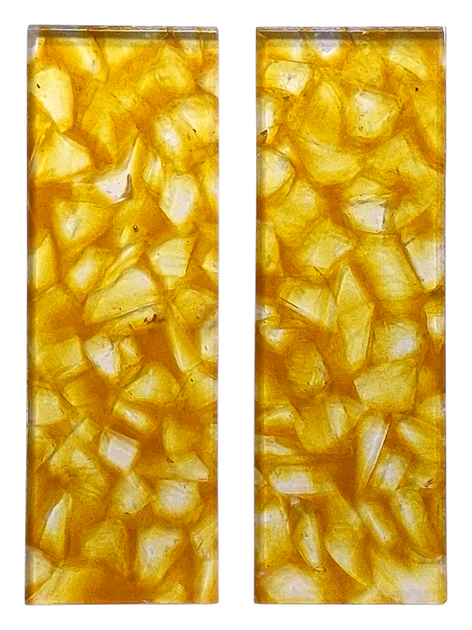 Transparent Amber & Clear Terrazzo Pearl Scale Sets