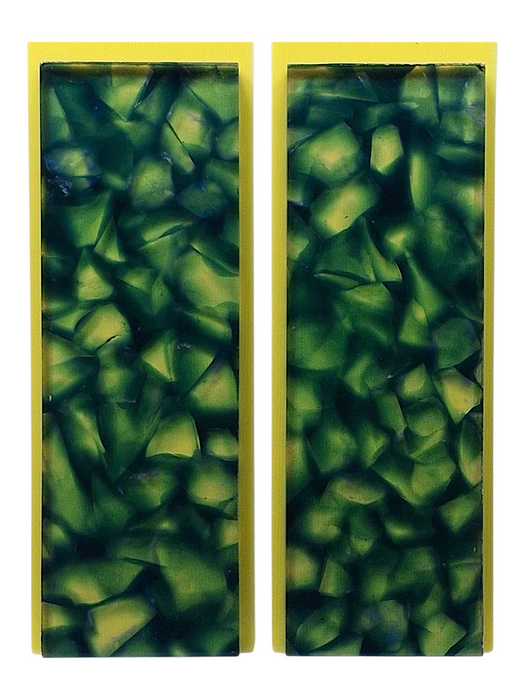 Transparent Blue & Clear Terrazzo Pearl Scale Sets