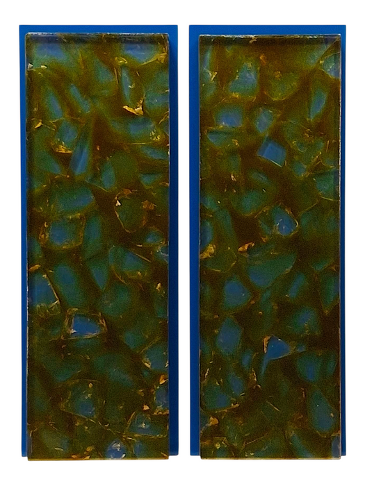 Transparent Amber & Clear Terrazzo Pearl Scale Sets