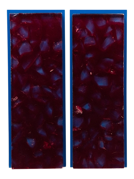 Transparent Red & Clear Terrazzo Pearl Scale Sets