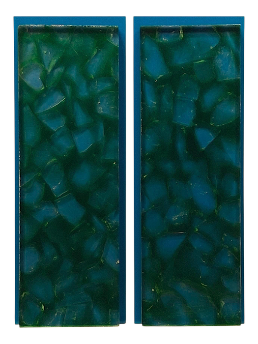 Transparent Green & Clear Terrazzo Pearl Scale Sets