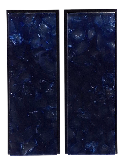 Transparent Blue & Clear Terrazzo Pearl Scale Sets