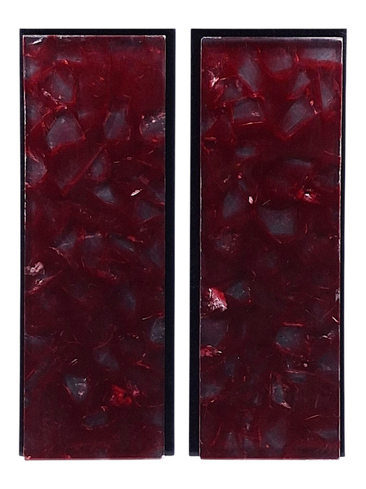 Transparent Red & Clear Terrazzo Pearl Scale Sets