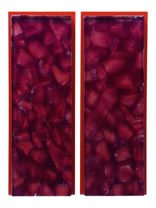 Transparent Purple & Clear Terrazzo Pearl Scale Sets