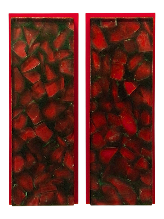 Transparent Green & Clear Terrazzo Pearl Scale Sets