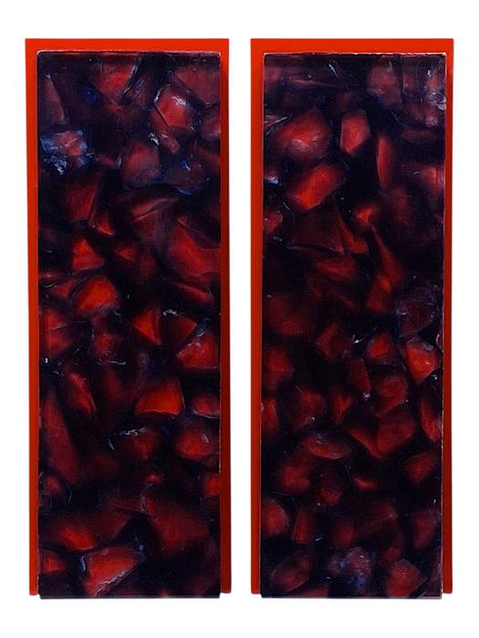 Transparent Blue & Clear Terrazzo Pearl Scale Sets