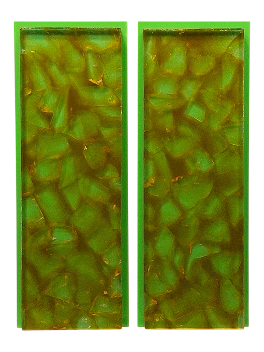 Transparent Amber & Clear Terrazzo Pearl Scale Sets