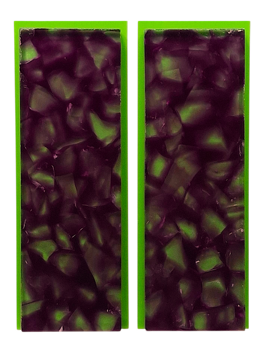 Transparent Purple & Clear Terrazzo Pearl Scale Sets