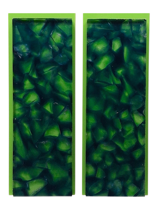 Transparent Blue & Clear Terrazzo Pearl Scale Sets