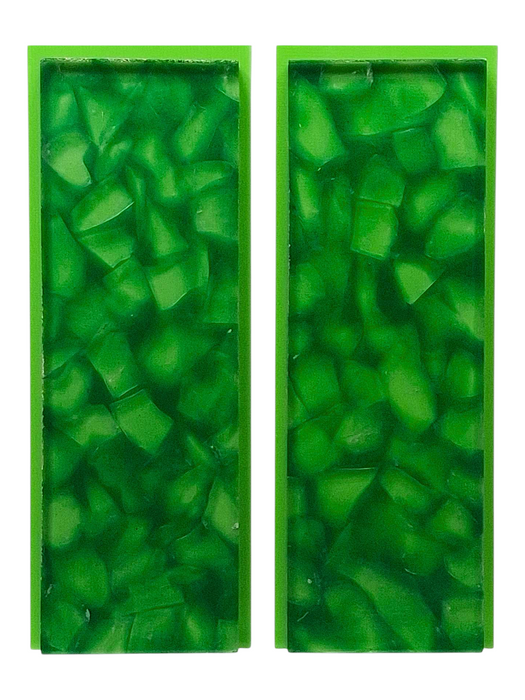 Transparent Green & Clear Terrazzo Pearl Scale Sets