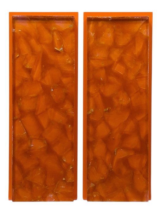 Transparent Amber & Clear Terrazzo Pearl Scale Sets