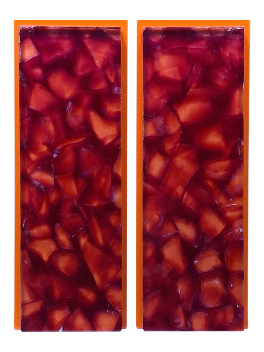 Transparent Purple & Clear Terrazzo Pearl Scale Sets