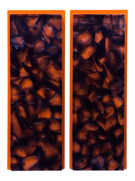 Transparent Blue & Clear Terrazzo Pearl Scale Sets