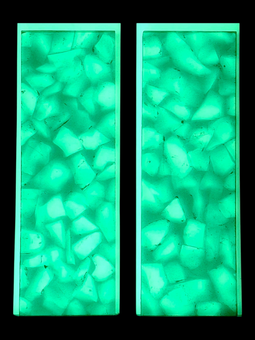 Transparent Green & Clear Terrazzo Pearl Scale Sets