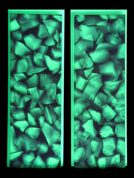 Transparent Purple & Clear Terrazzo Pearl Scale Sets