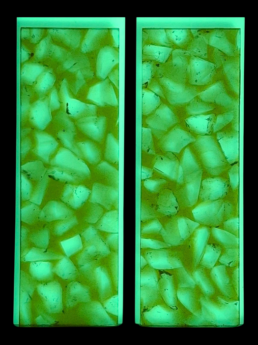 Transparent Amber & Clear Terrazzo Pearl Scale Sets