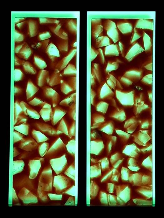 Transparent Red & Clear Terrazzo Pearl Scale Sets