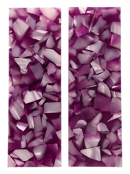 Transparent Purple & White Terrazzo Pearl Scale Sets
