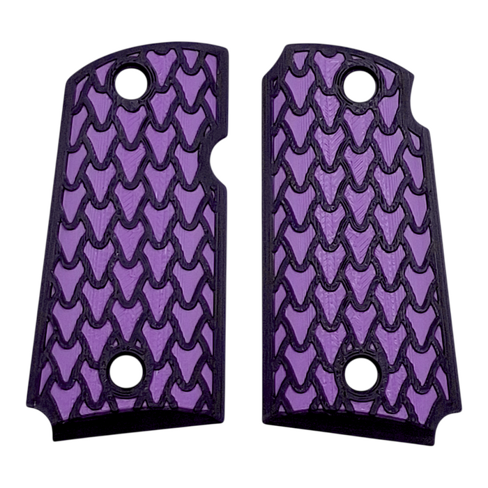 Purple & Black Dragon Scale Printed Kimber Micro 9 Grips