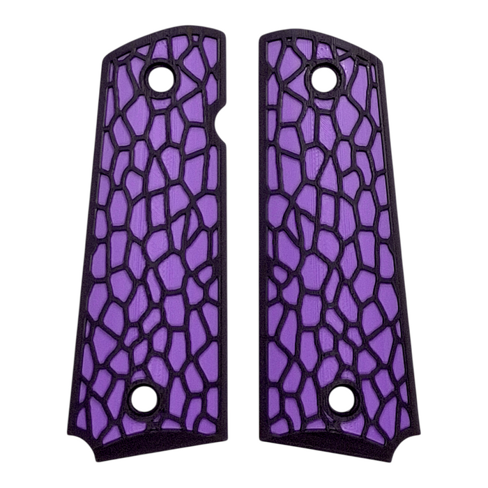 Purple & Black Reptile Printed 1911 Grips (Full Size)