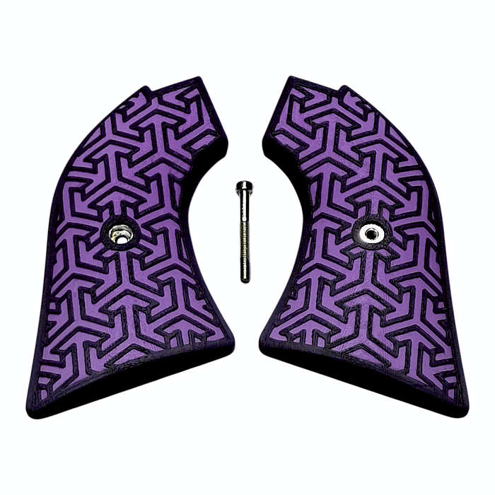 Purple & Black Tritessel Printed Heritage Rough Rider Grips