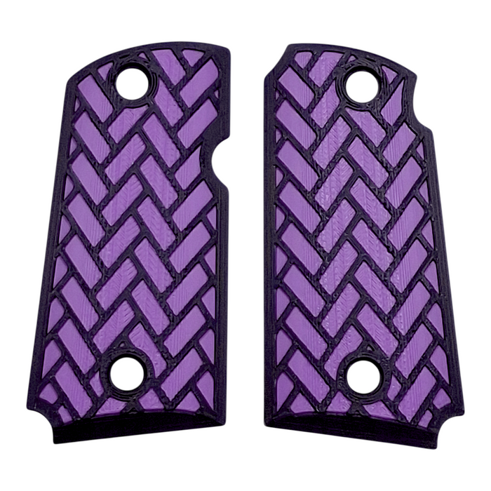 Purple & Black Weave Printed Kimber Micro 9 Grips
