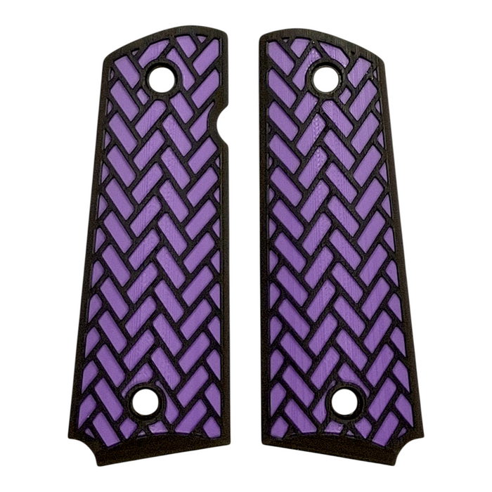 Purple & Black Weave Printed 1911 Grips (Full Size)