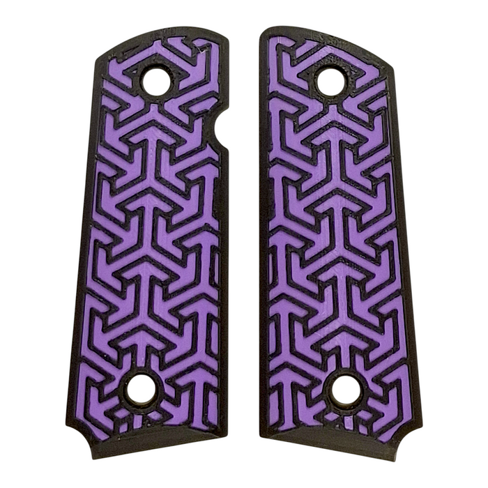 Purple & Black Tritessel Printed 1911 Grips (Compact)