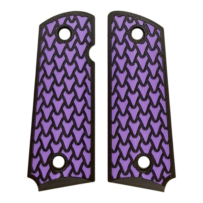 Purple & Black Dragon Scale Printed 1911 Grips (Compact)