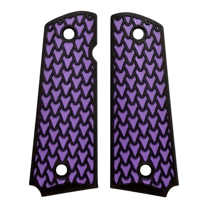 Purple & Black Dragon Scale Printed 1911 Grips (Full Size)