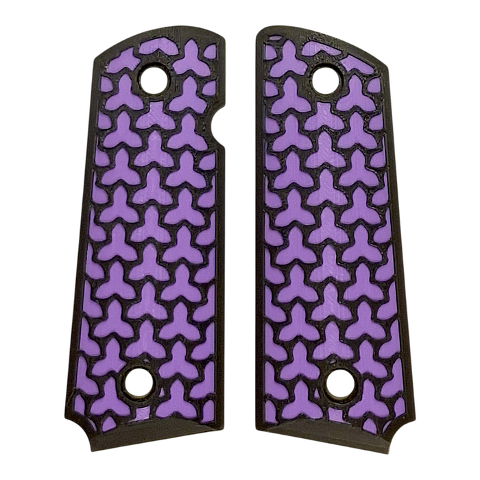 Purple & Black Fusion Printed 1911 Grips (Compact)