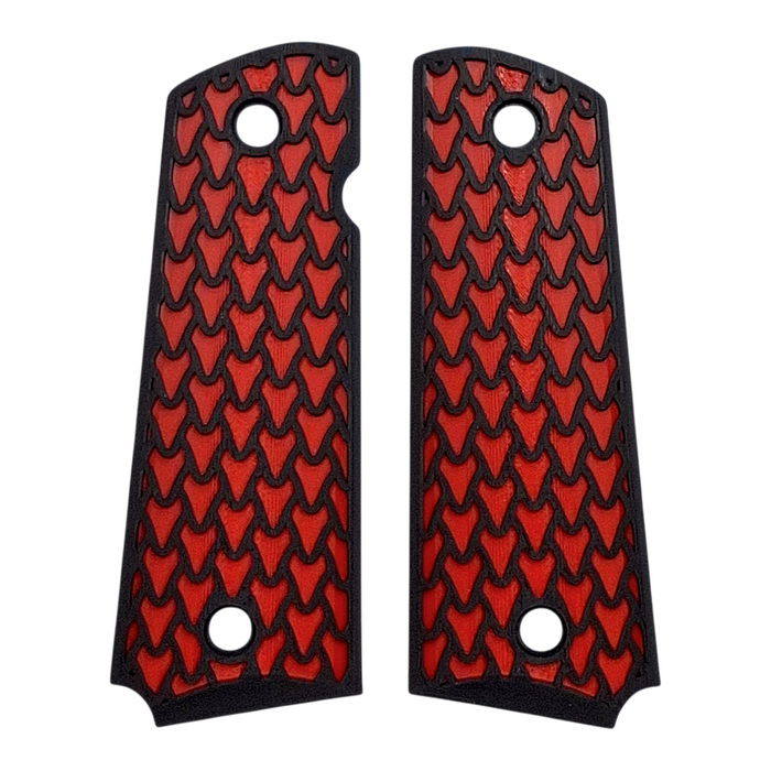 Red & Black Dragon Scale Printed 1911 Grips (Full Size)