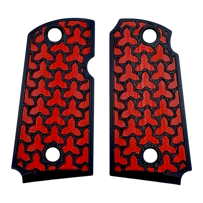 Red & Black Fusion Printed Kimber Micro 9 Grips