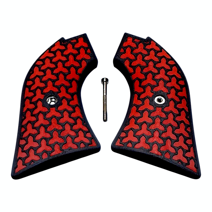 Red & Black Fusion Printed Heritage Rough Rider Grips