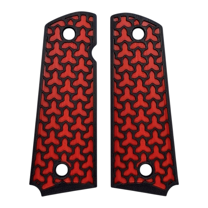 Red & Black Fusion Printed 1911 Grips (Full Size)