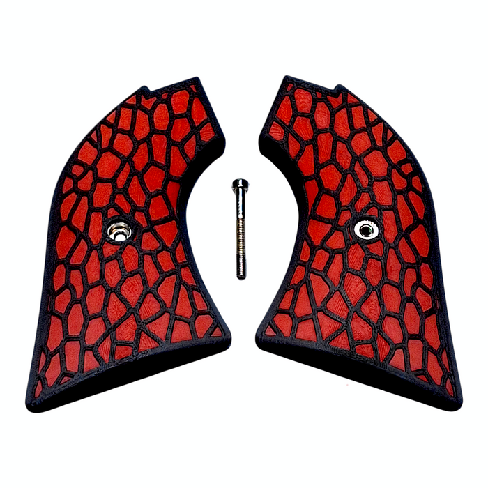 Red & Black Reptile Printed Heritage Rough Rider Grips
