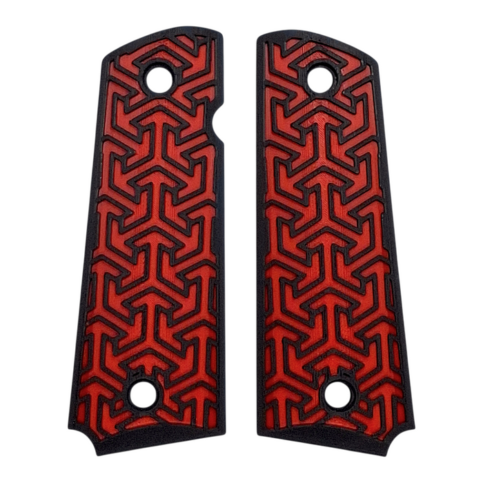 Red & Black Tritessel Printed 1911 Grips (Full Size)