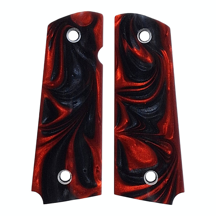Red & Black Pearl 1911 Grips (Full Size)