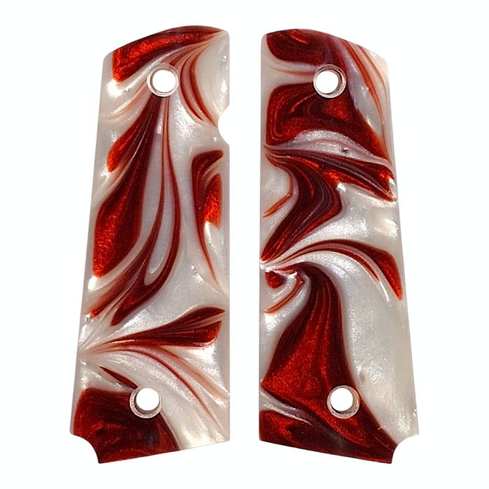 Red & White Pearl 1911 Grips (Full Size)